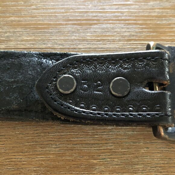 Vintage Tech Ether Guild 1975 Two Horses Mens 32 Metal Brass Buckle Braided Belt - Picture 8 of 12
